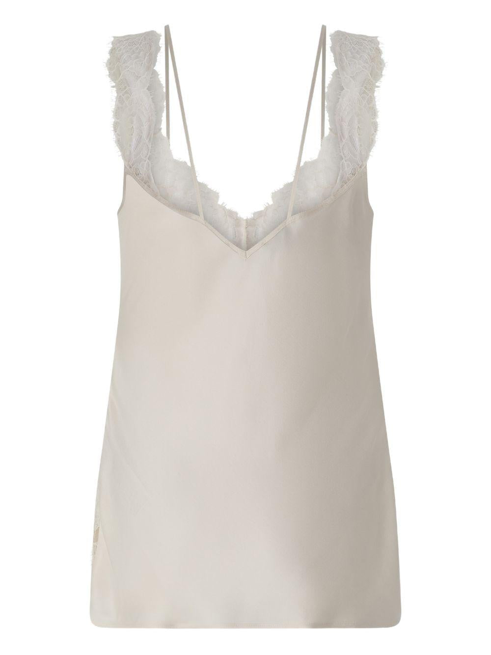 Blusa con scollo a V 