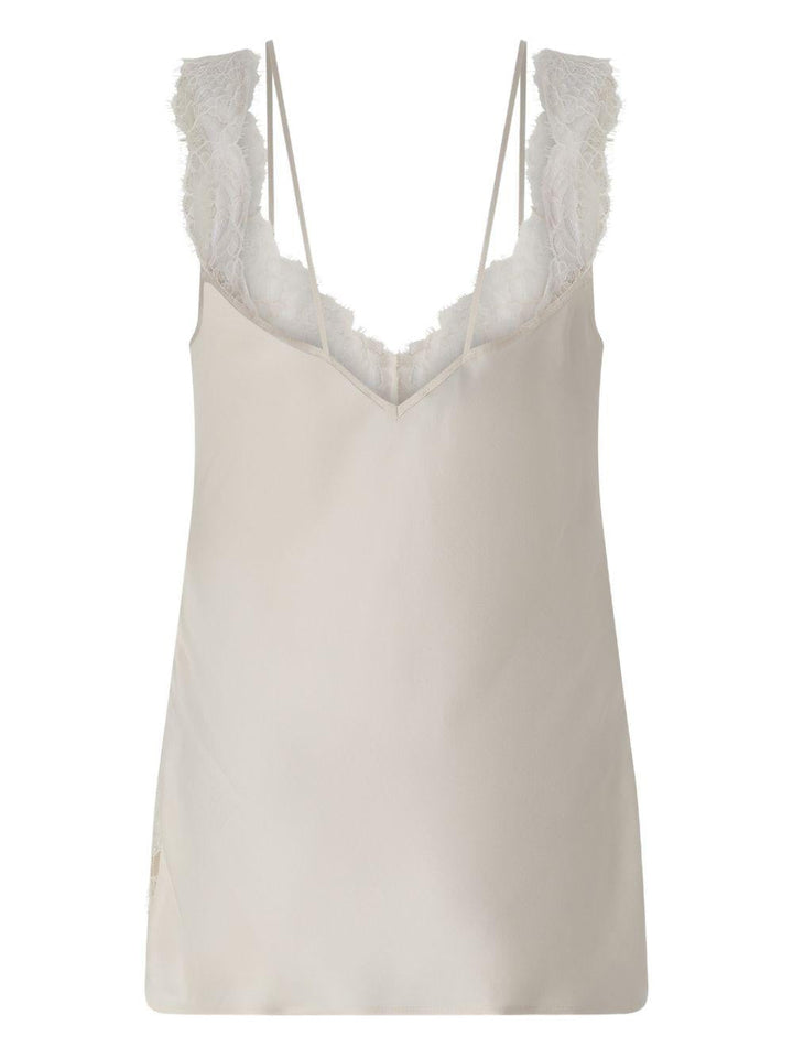 Blusa con scollo a V 