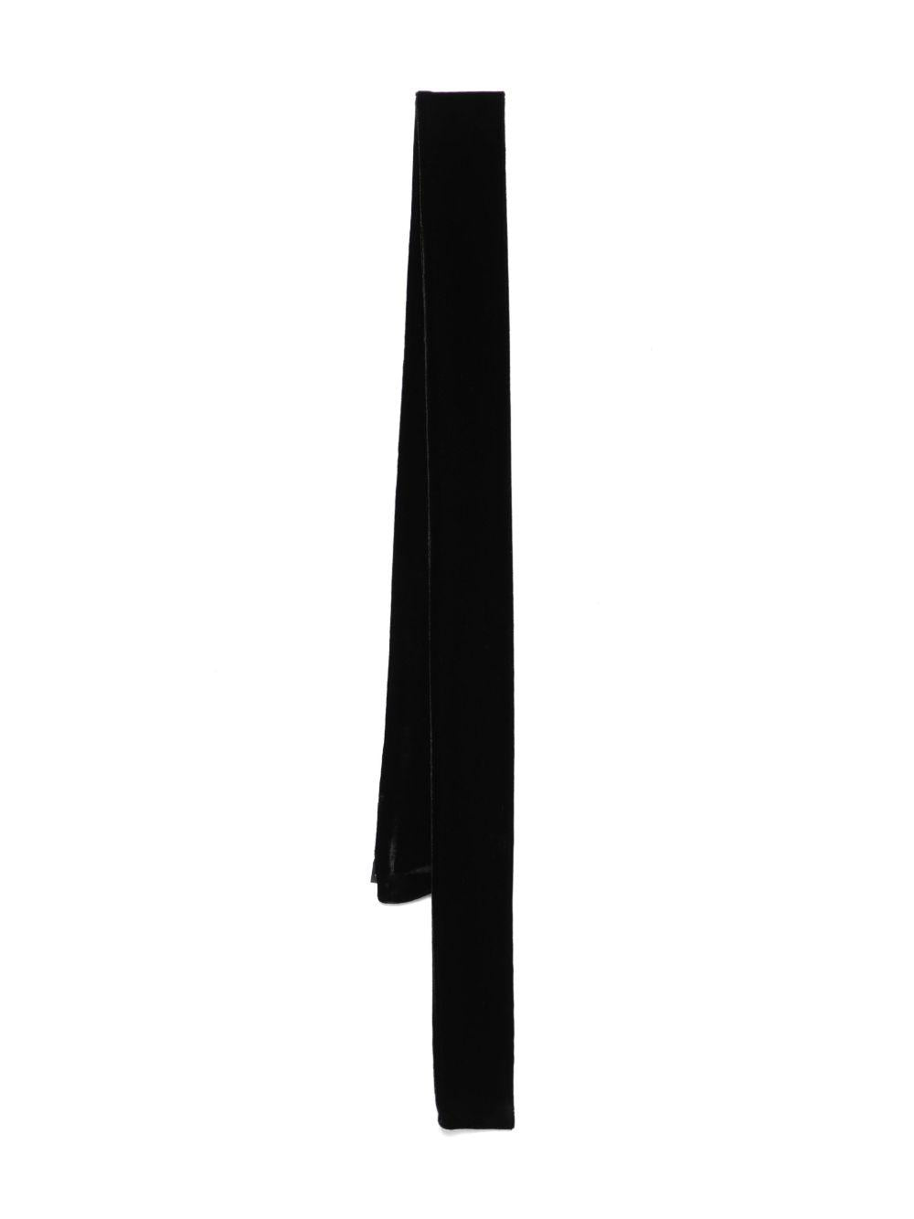 Sciarpa nera in velluto 