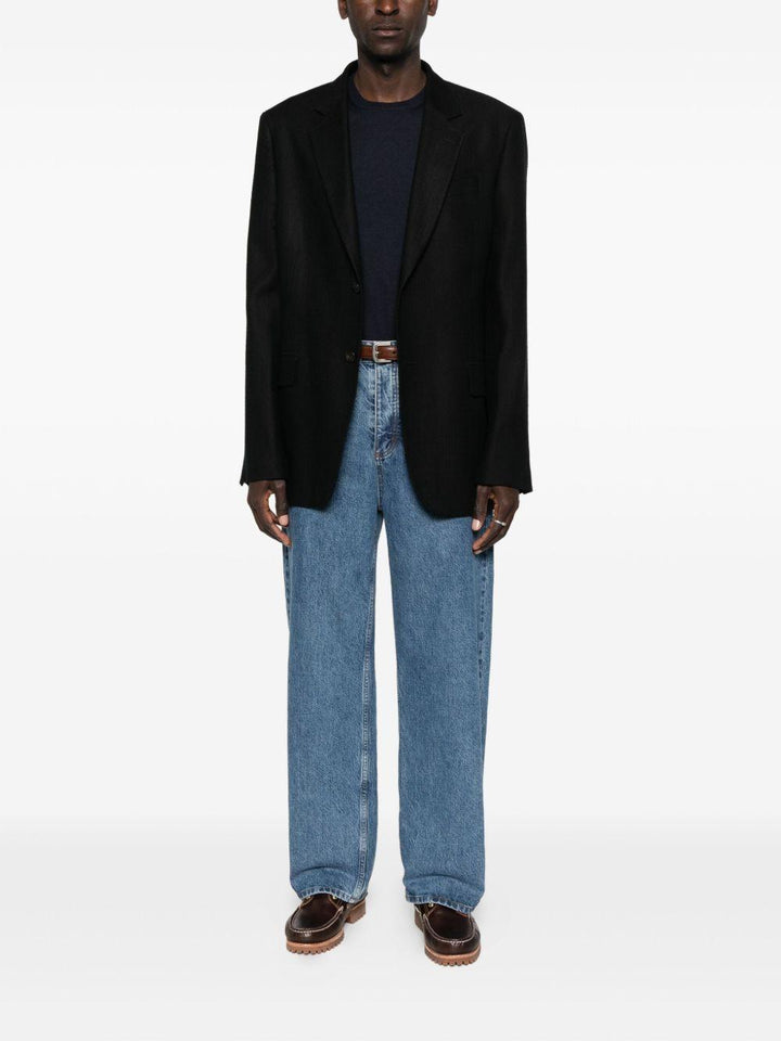 Maglione girocollo blu 