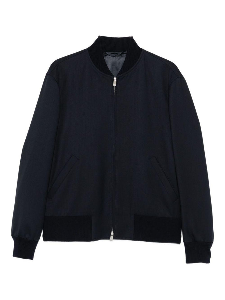 Bomber blu navy con zip 