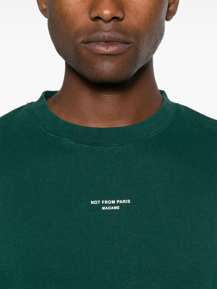 T-shirt verde con stampa 