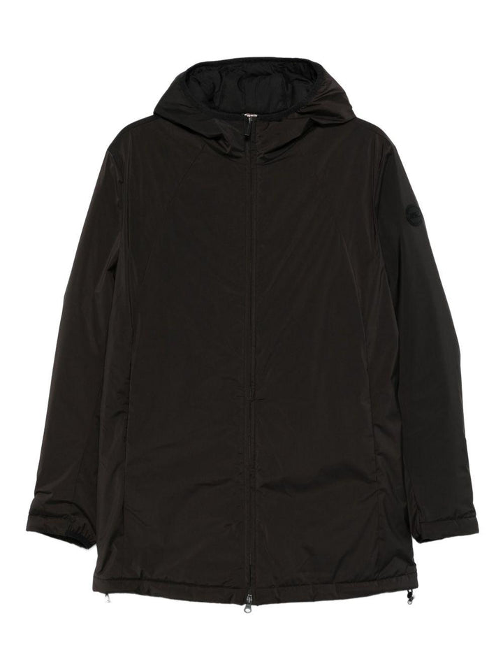 Cappotto nero con zip