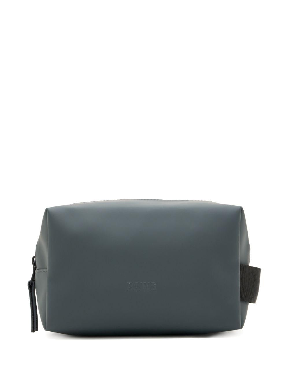 Pouch piccola dark grey con logo goffrato 
