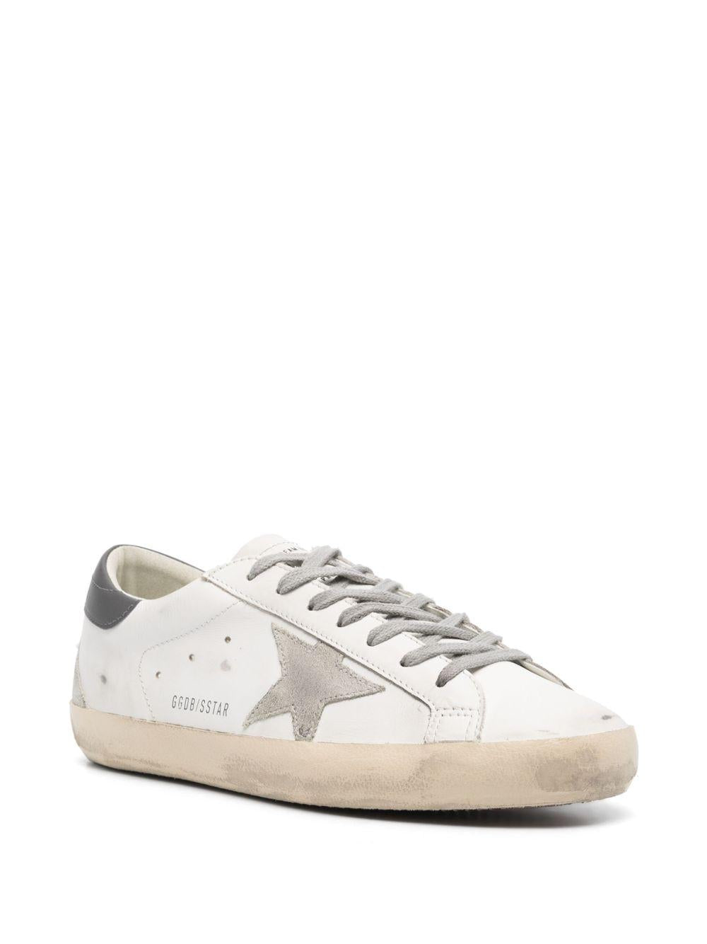 Sneakers Super-Star bianche, grigio e grigio antracite con effetto vissuto 