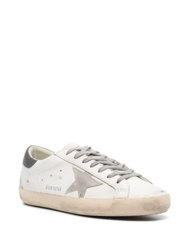 Sneakers Super-Star bianche, grigio e grigio antracite con effetto vissuto 