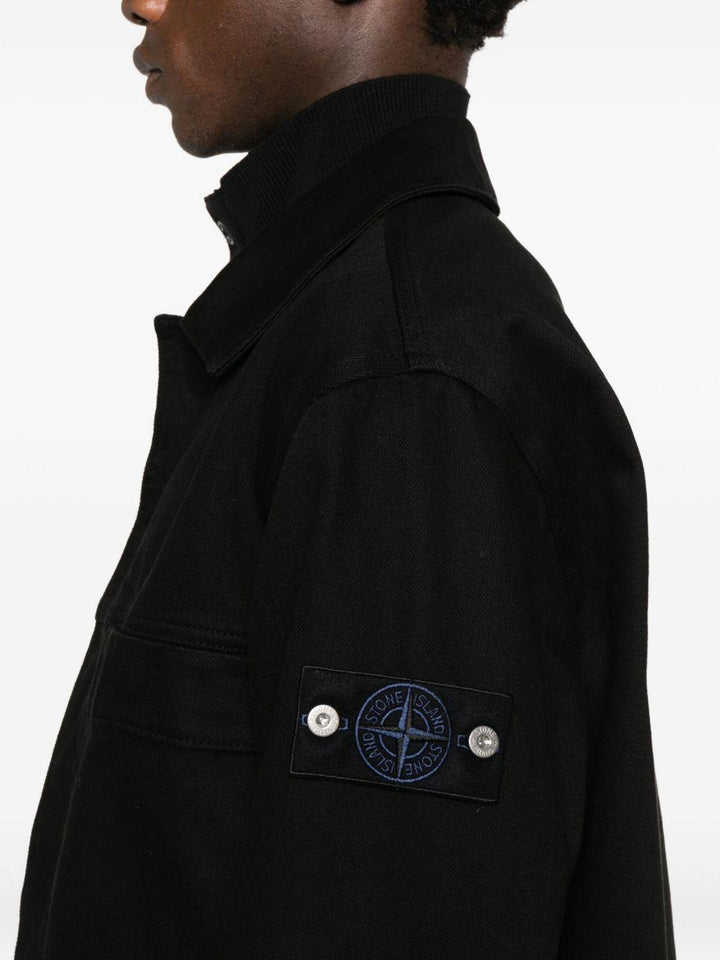 Giacca con applicazione logo nera 