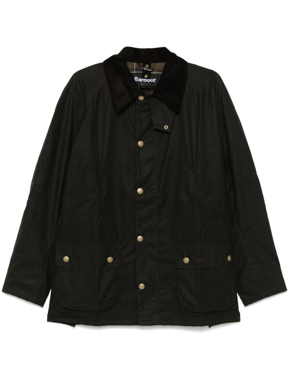 Giacca Ashby marrone oliva cerata 