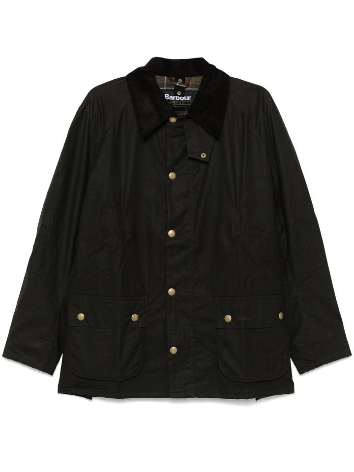 Giacca Ashby marrone oliva cerata 