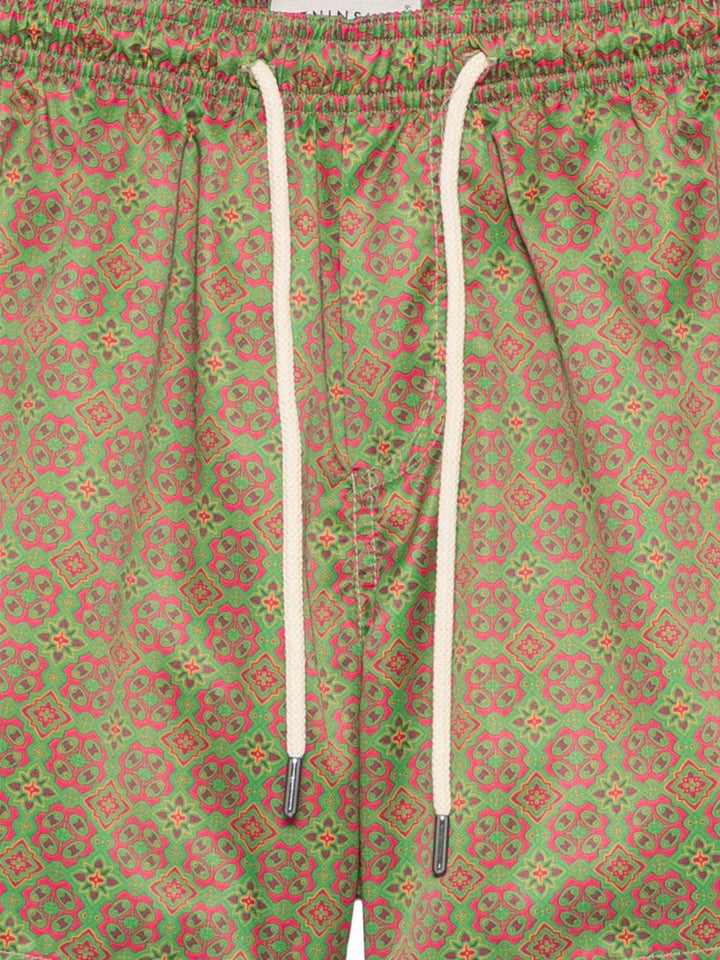 Costume da bagno con stampa geometrica verde 
