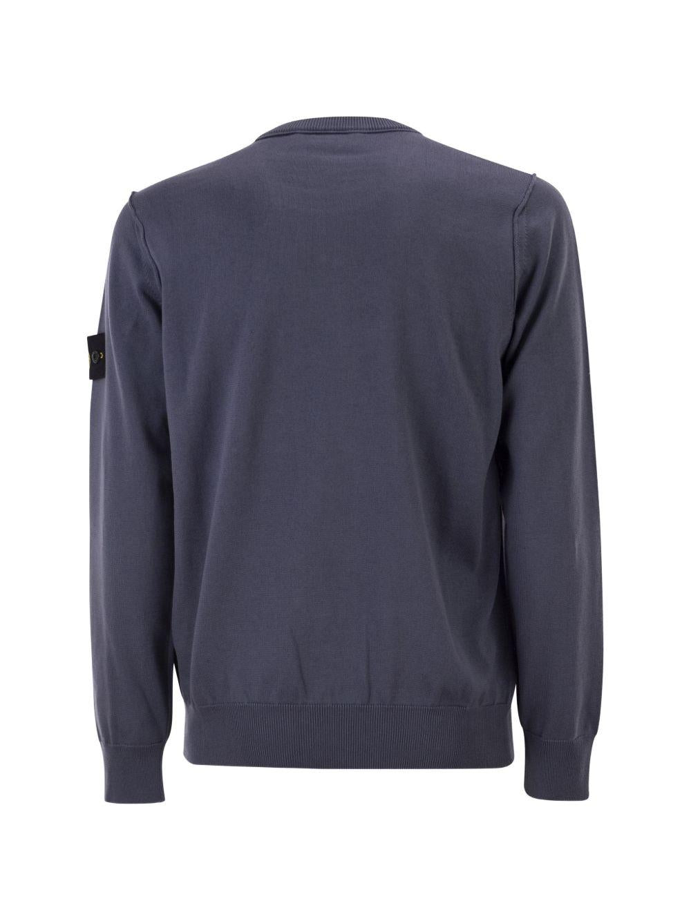 Maglione girocollo blu/grey 