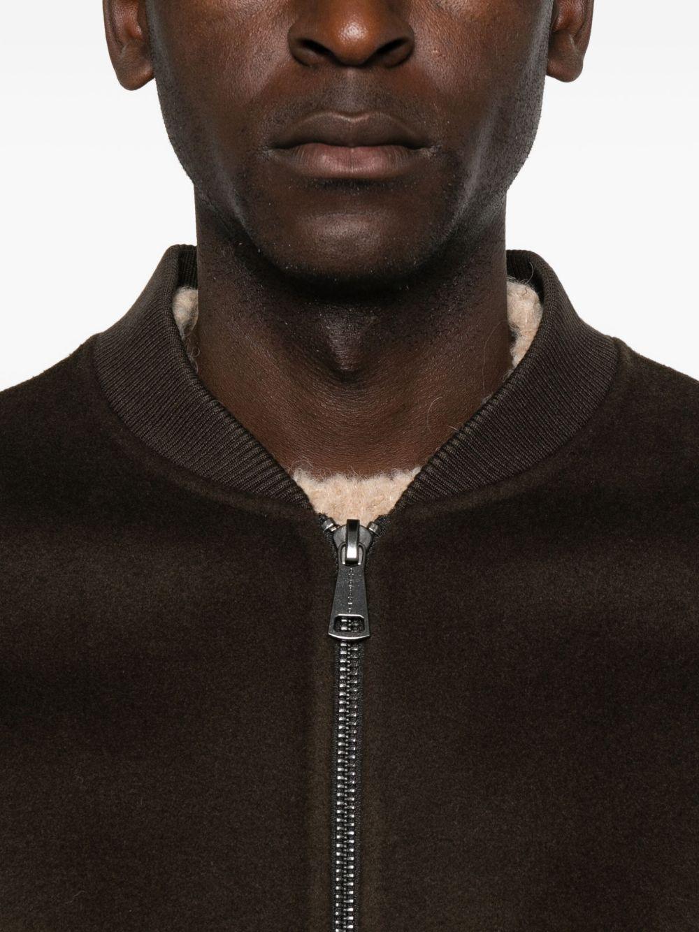 Bomber testa di moro con zip 