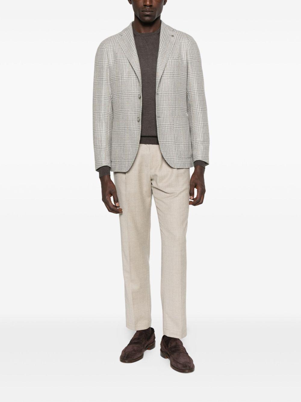 Pantaloni beige Wimbledon in lana con coulisse 