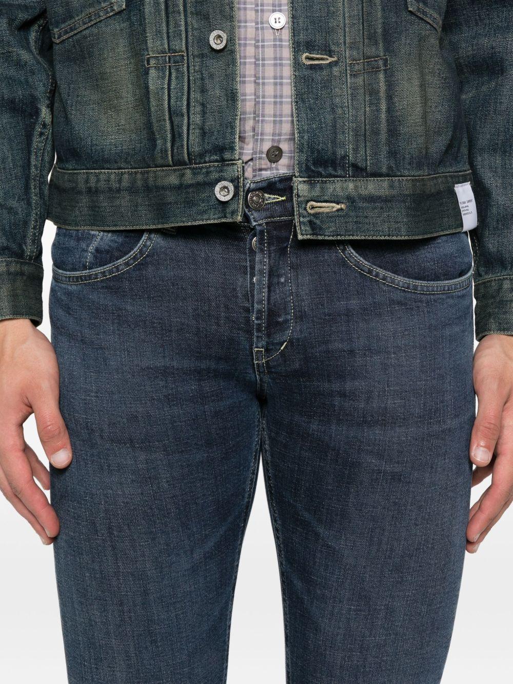 Jeans blu con lavaggio sfumato skinny fit 
