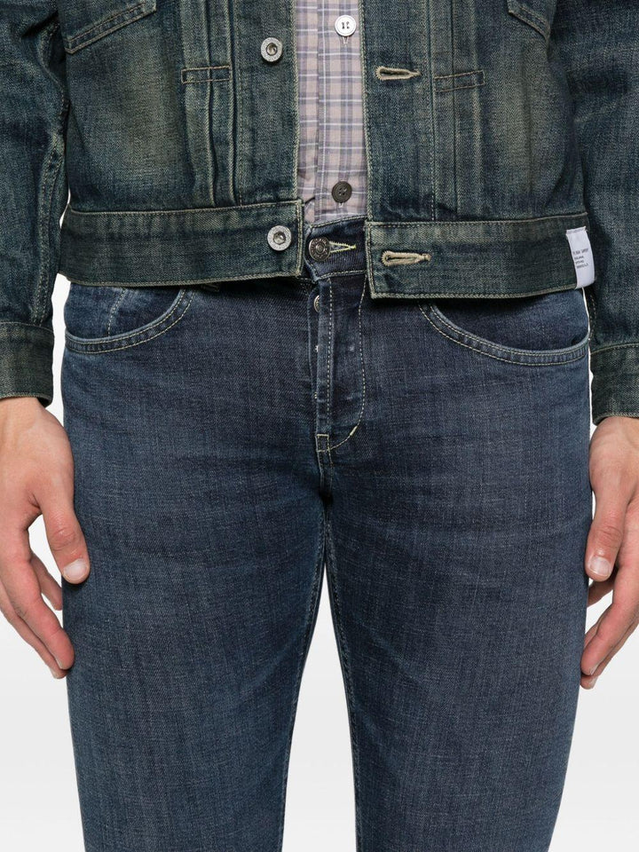 Jeans blu con lavaggio sfumato skinny fit 