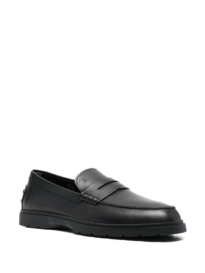 mocassino in pelle nero 