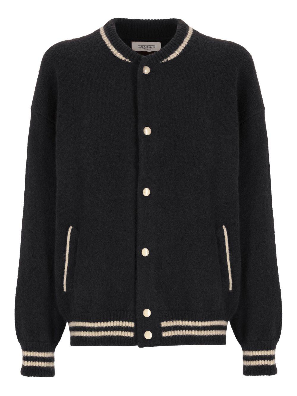 Bomber nero in maglia 
