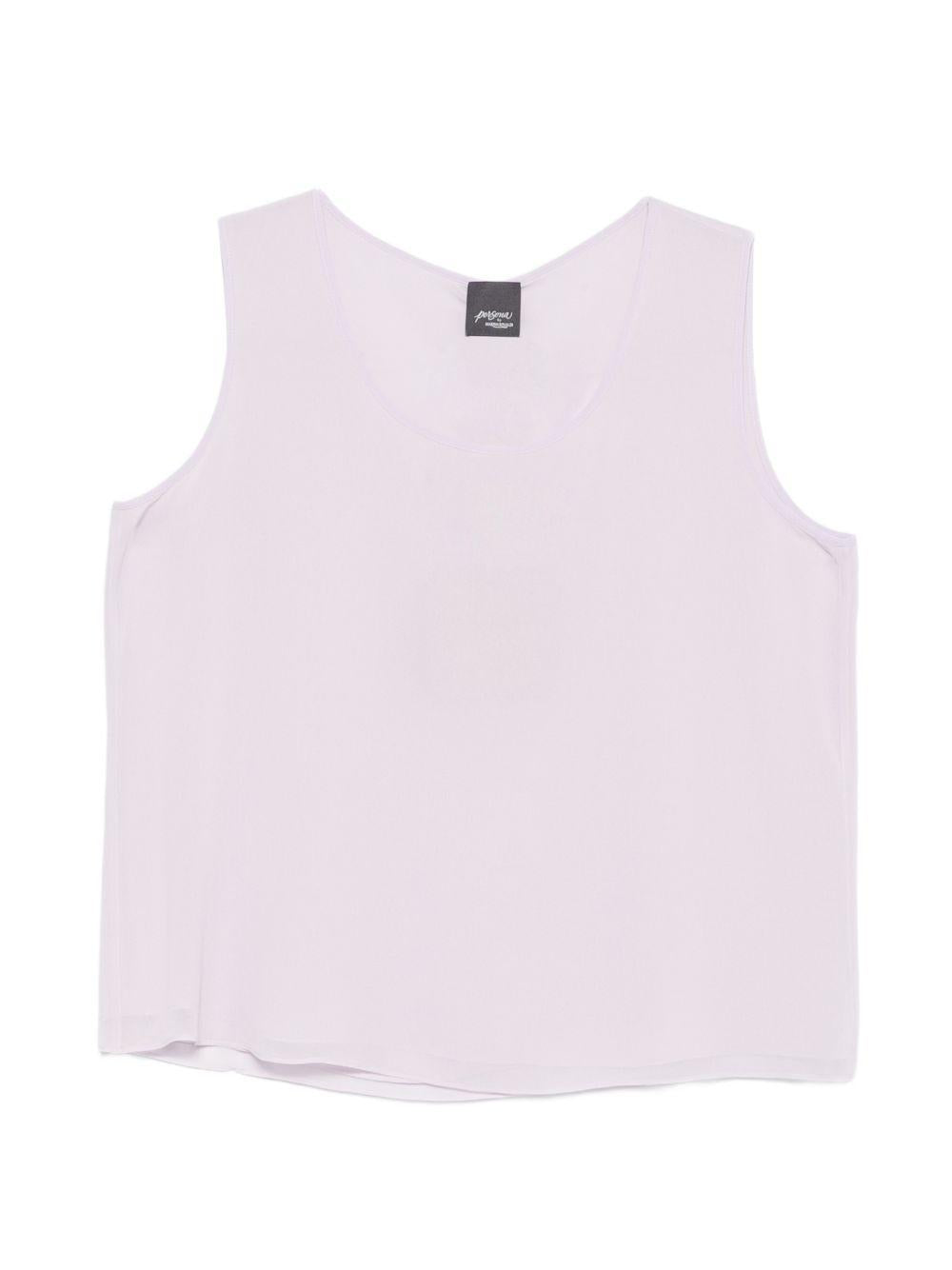 Top Pmrrapace con scollo rotondo 