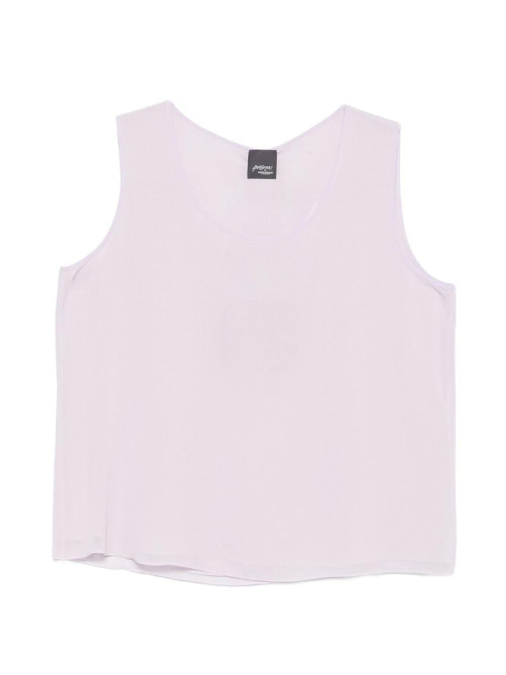 Top Pmrrapace con scollo rotondo 
