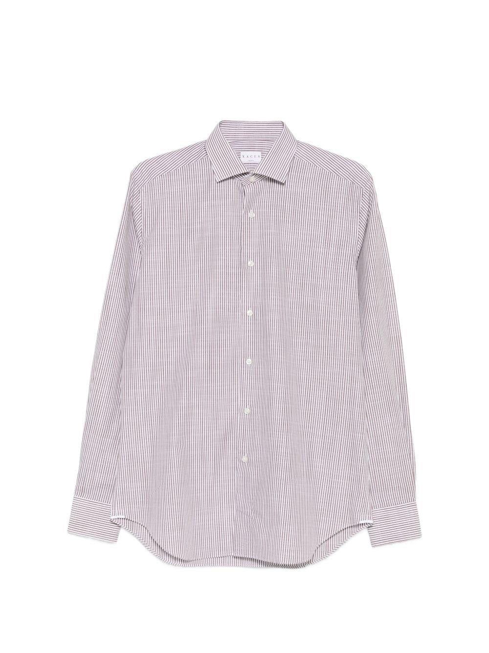 Camicia a righe bianco/marrone 