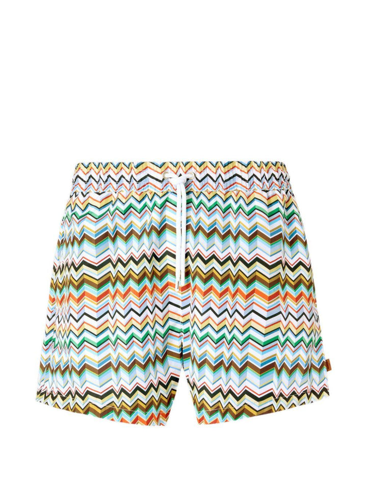 Costume da bagno zigzag multicolor 