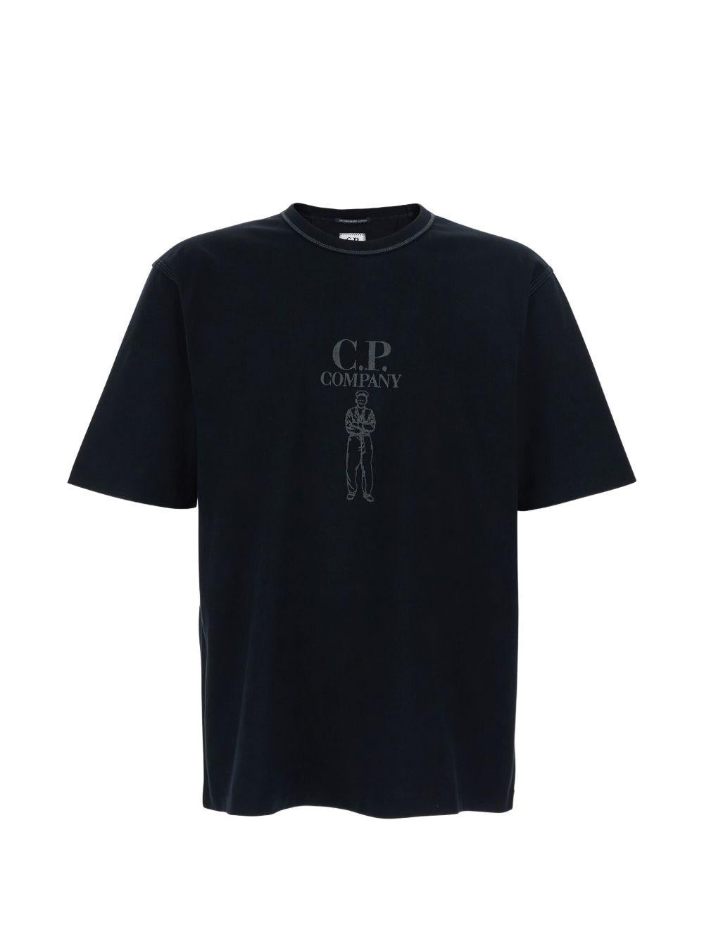 T-shirt con logo nera 