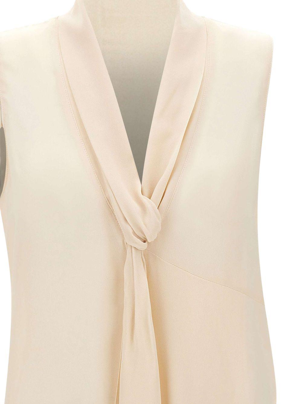 Top Georgette con scollo a V 