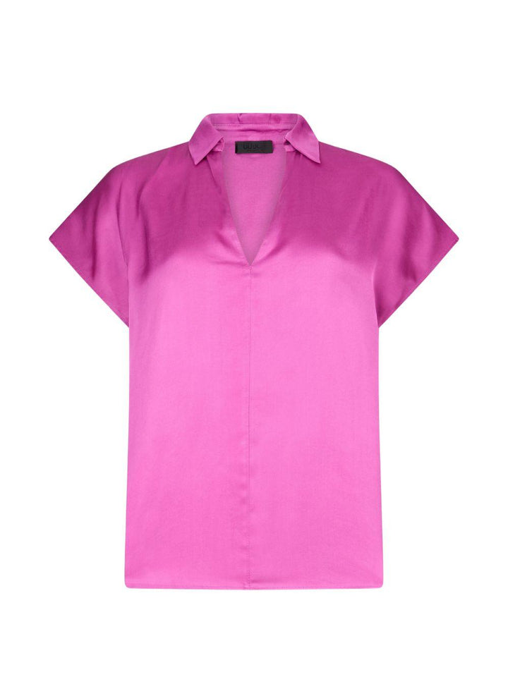 Blusa con scollo a V 