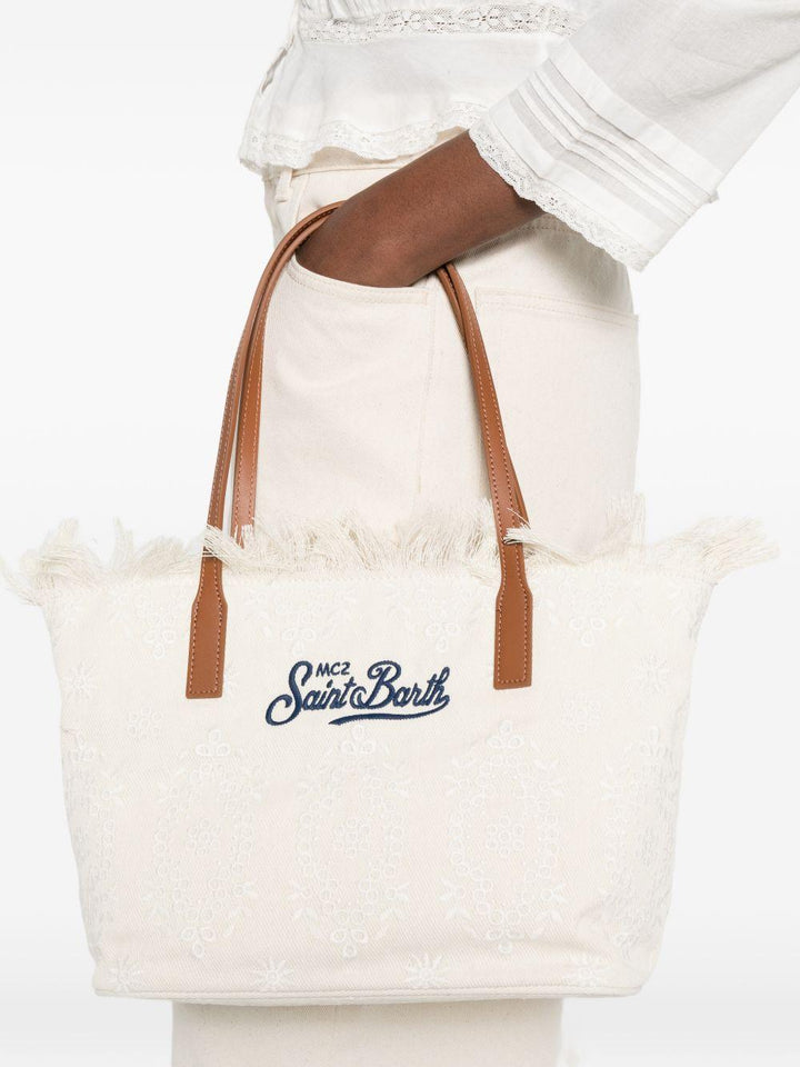 Borsa a spalla City a fiori con frange 