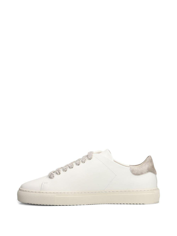 Sneakers low-top Clean 90 in pelle white/brown 