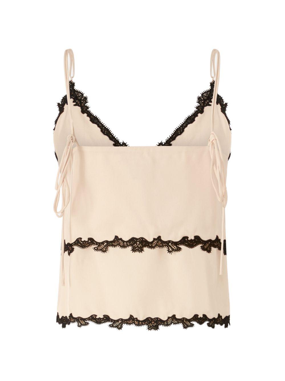 Top con inserti in pizzo 