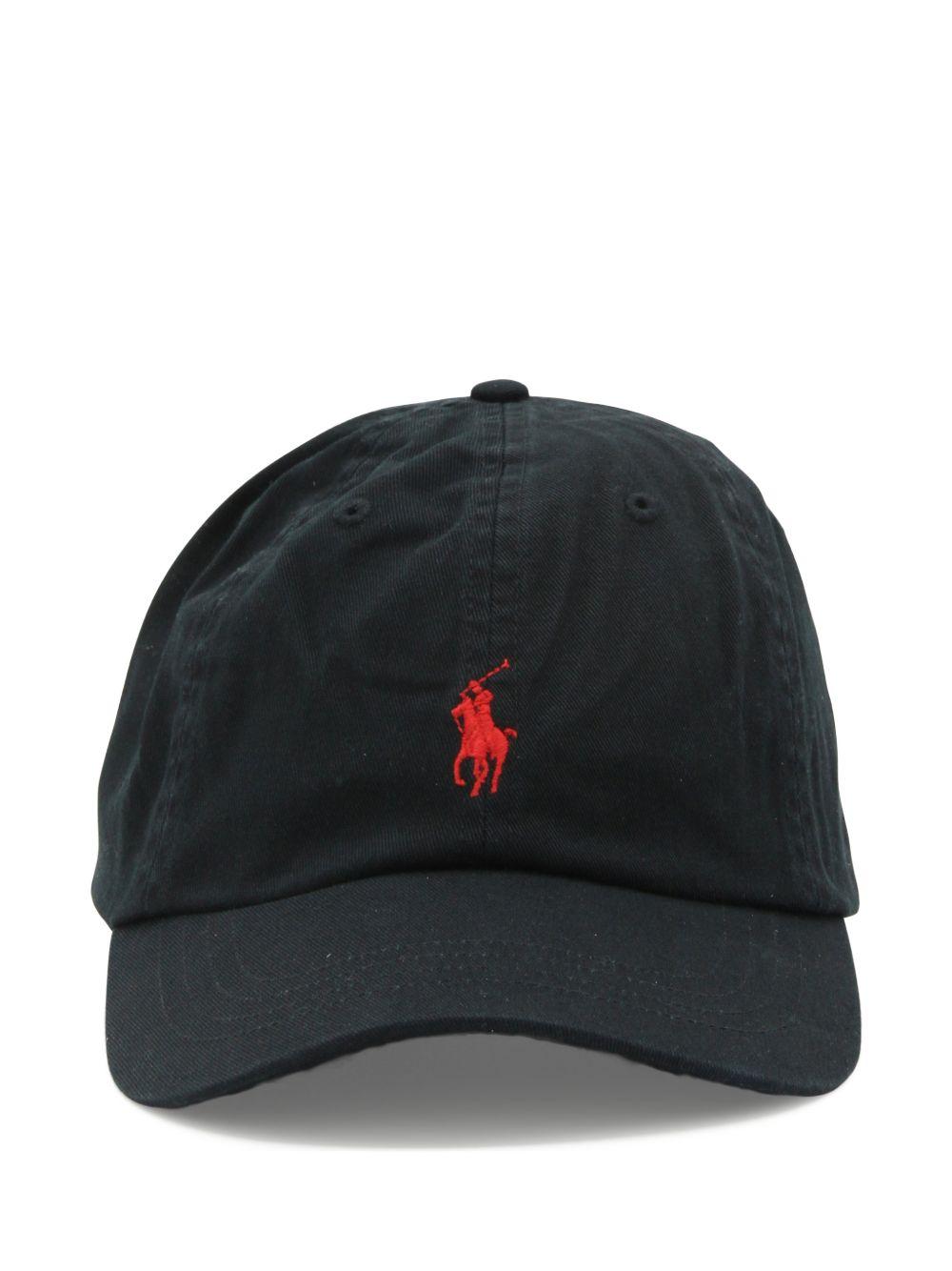 Cappello da baseball nero con logo 