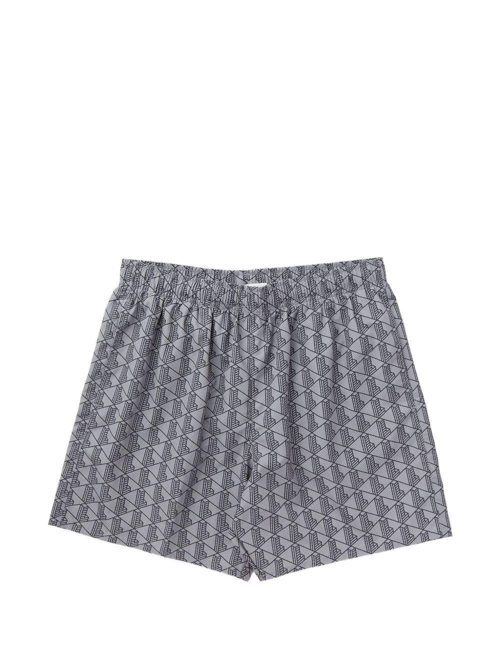Costume grigio con stampa geometrica 