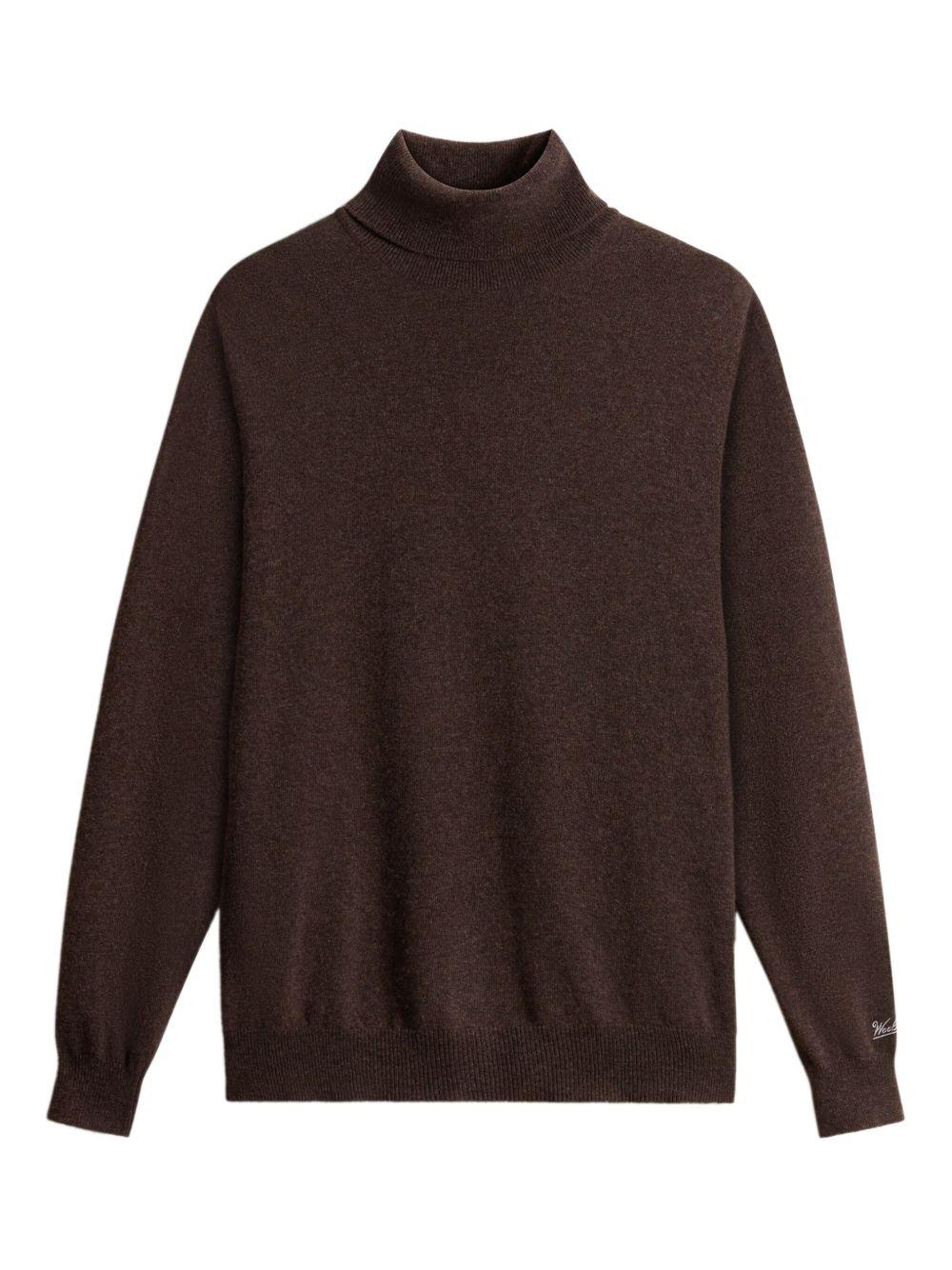 Maglione a collo alto marrone 