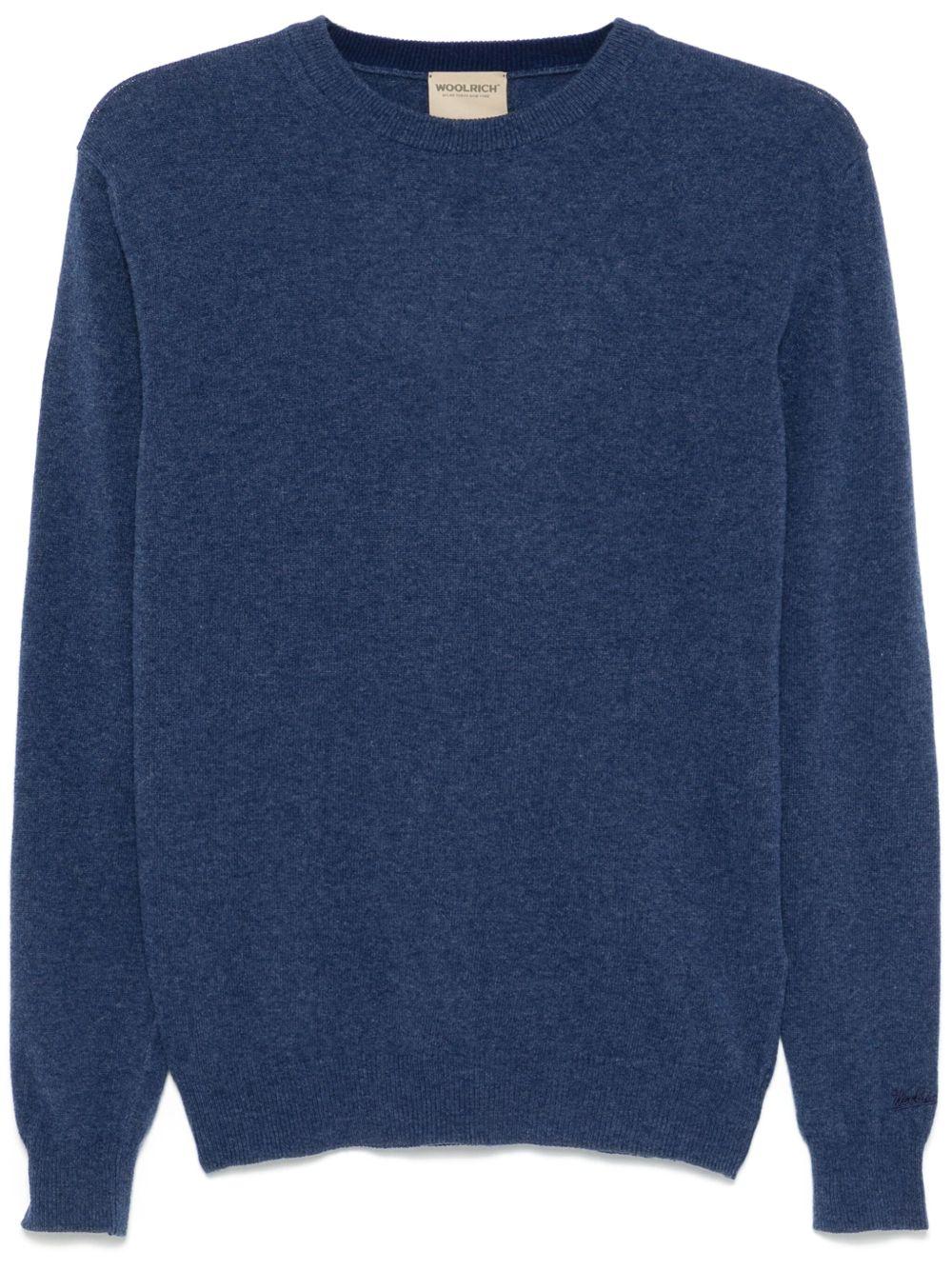 Maglione girocollo blu 