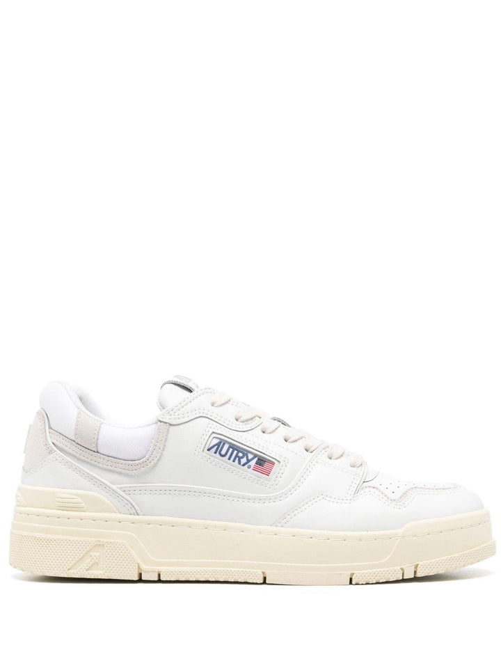 Sneakers bianche e grigio chiaro CLC in pelle 