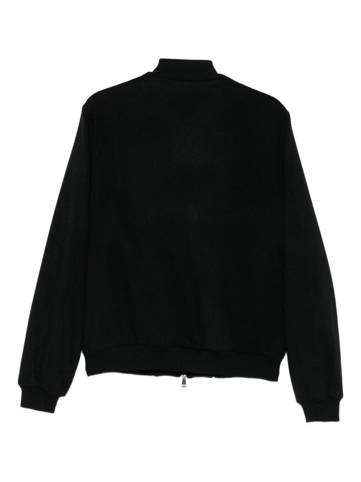 Bomber nero con zip 