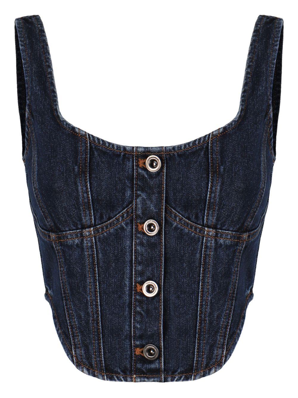 Bustier in denim 