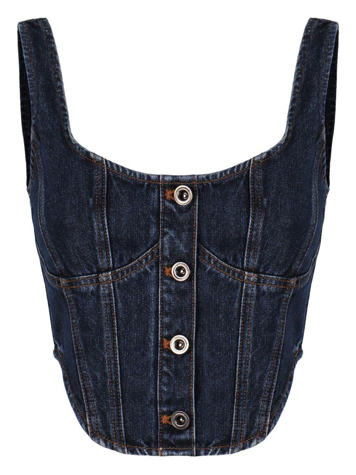 Bustier in denim 