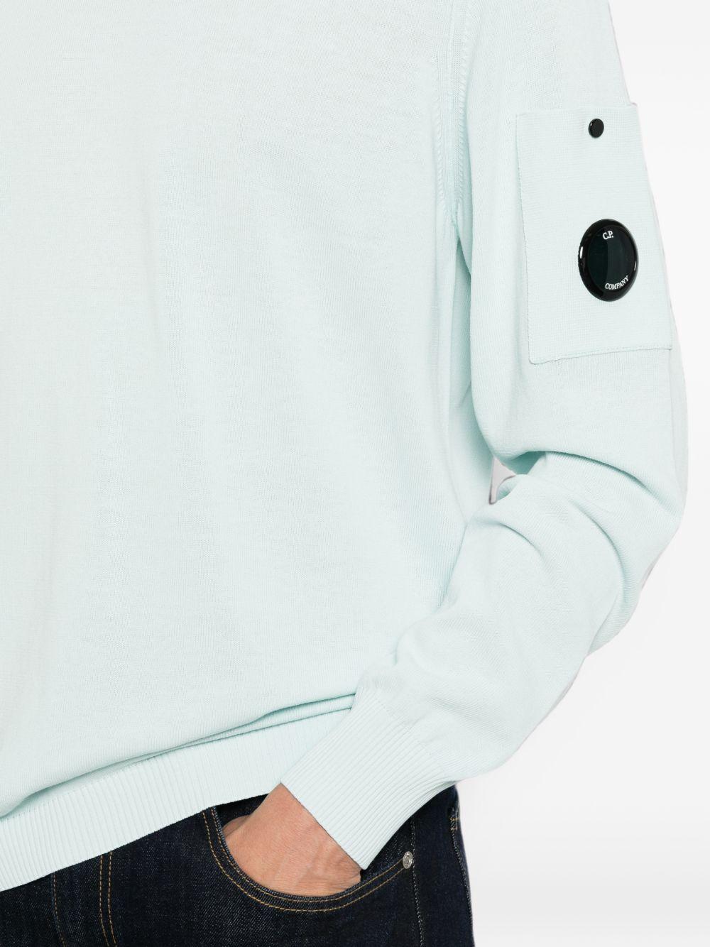Maglione con taschino con lente misty blu 