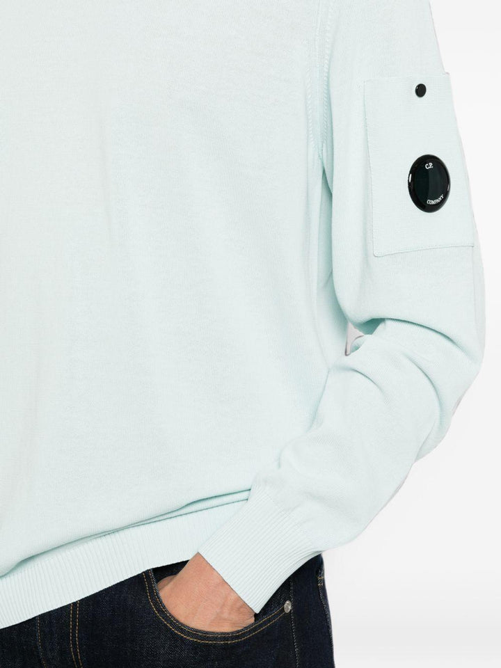 Maglione con taschino con lente misty blu 