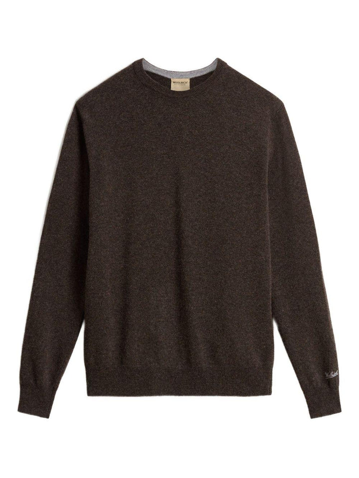 Maglione girocollo marrone 
