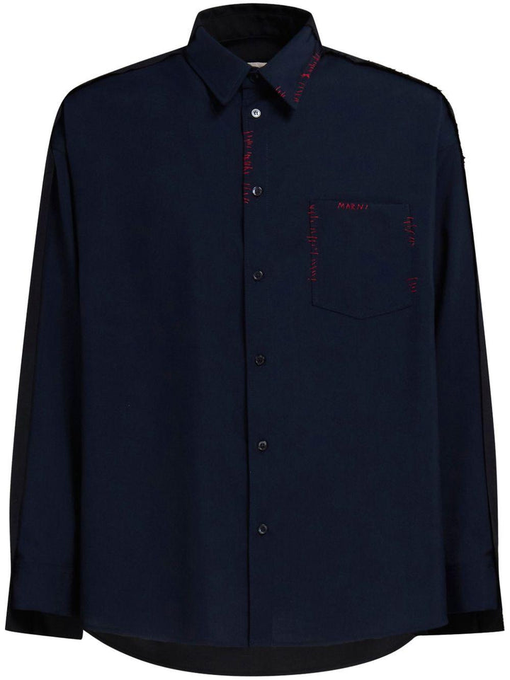 Camicia blu manica lunga 