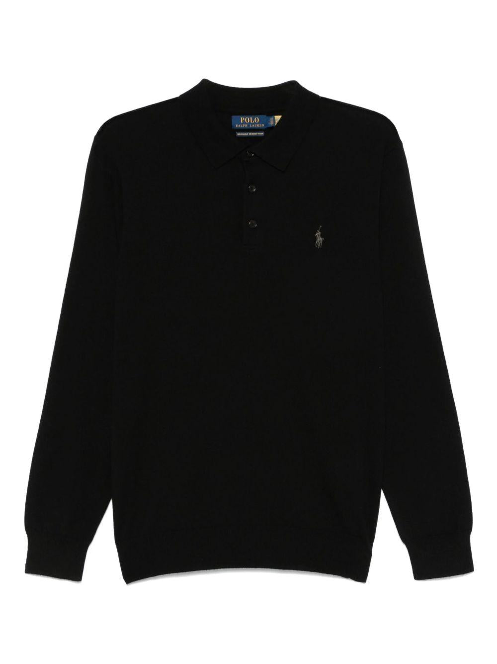 Polo nera manica lunga 