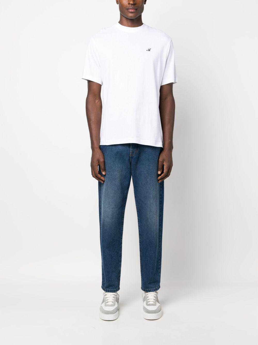 T-shirt con ricamo bianca 