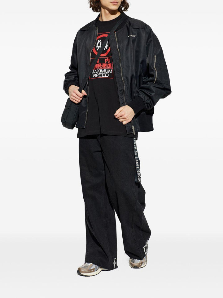 T-shirt stampata black/red 