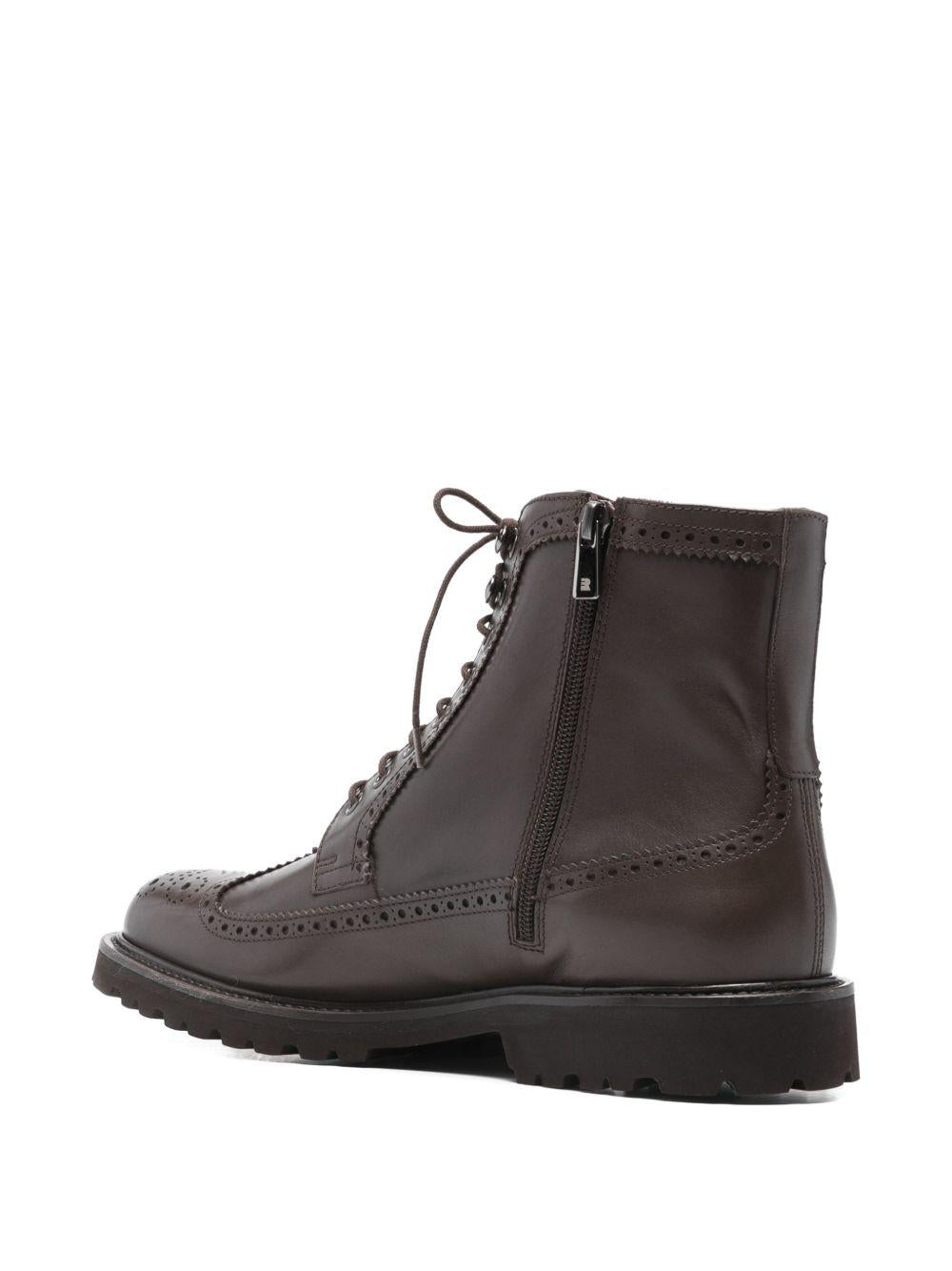 Stivali in pelle marrone 