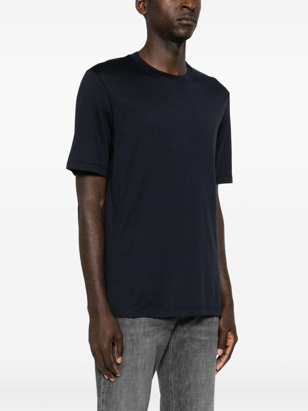 T-shirt navy girocollo in jersey leggero 