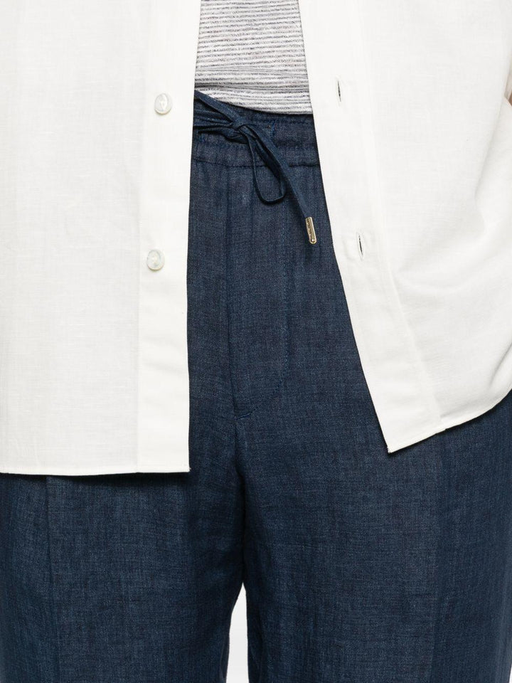 Pantaloni Wimbledons blu con coulisse 