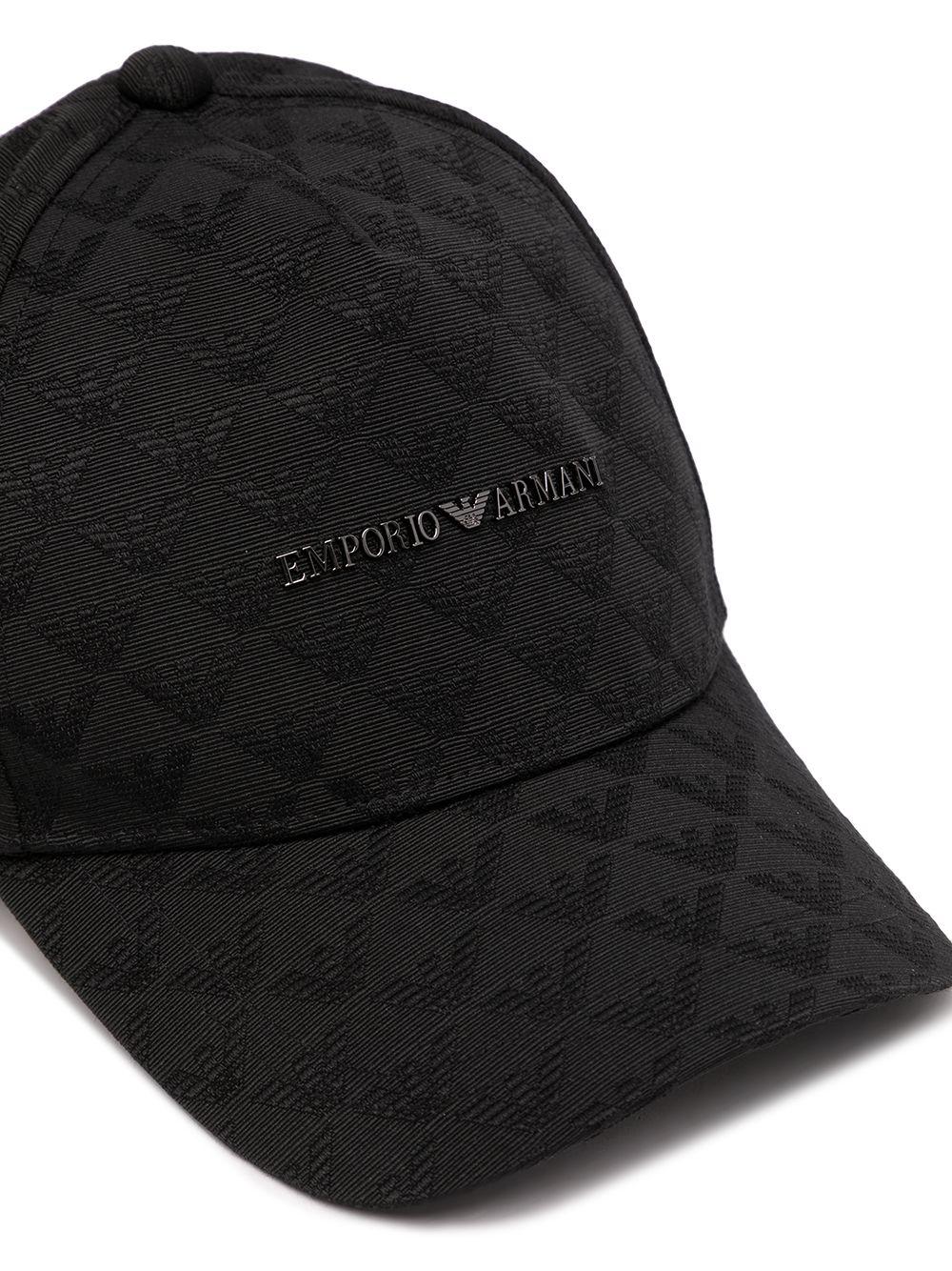 Cappello da baseball nero con stampa 